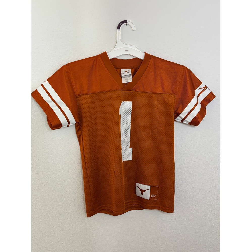 Longhorn Apparel University of Texas Youth Football Jersey Orange Size S #1